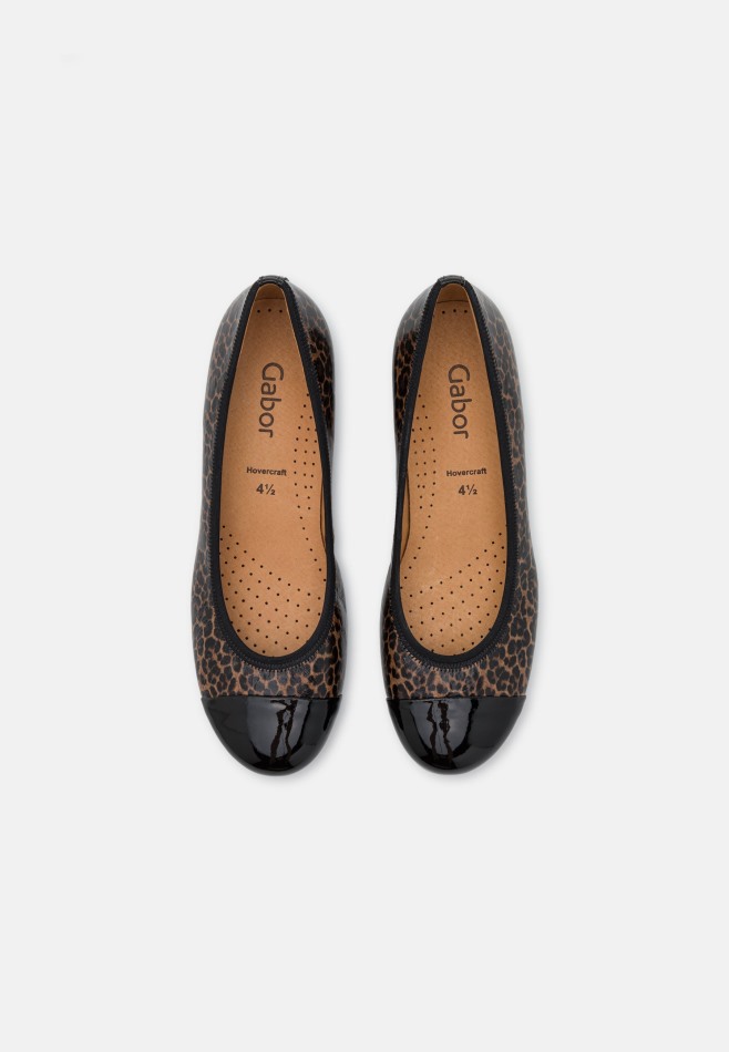 Gabor Noir/léopard | Ballerines Exclusives